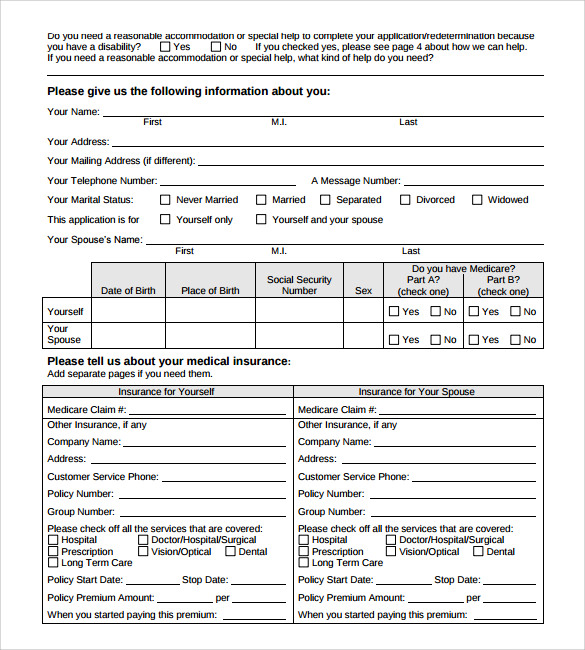 FREE 9+ Medicare Application Forms in PDF