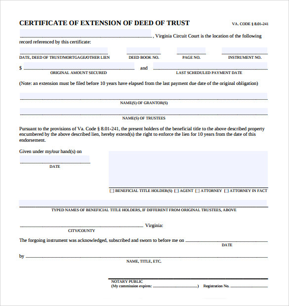 mers assignment of deed of trust form