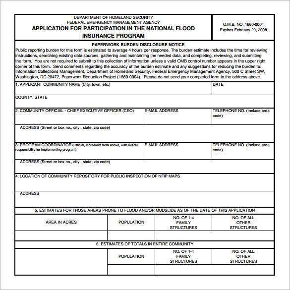 8-fema-application-forms-sample-templates