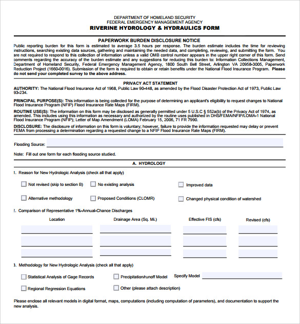 FREE 8 FEMA Application Forms In PDF
