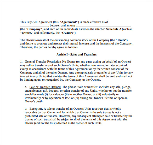 Purchase agreement Template