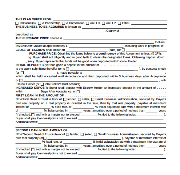 FREE 7 Business Purchase Agreement Templates In PDF MS Word