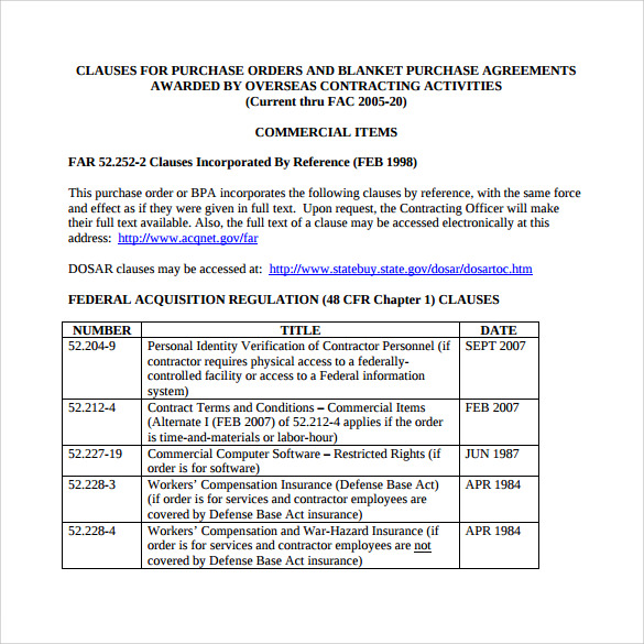 Blanket Purchase Order Vs Blanket Purchase Agreement