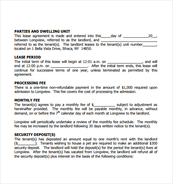 free 9 apartment lease agreement templates in ms word pdf pages