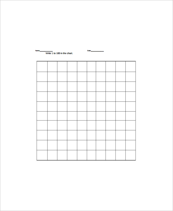 11 Sample Hundreds Chart Templates Sample Templates