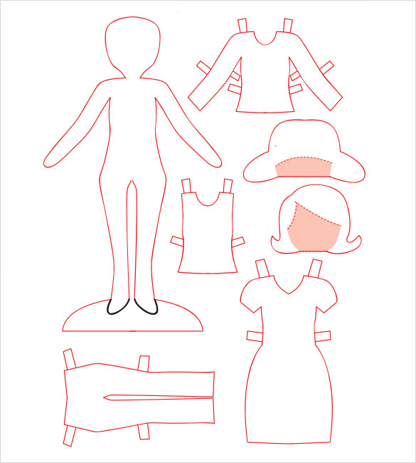 FREE 6+ Sample Paper Doll in PDF PSD