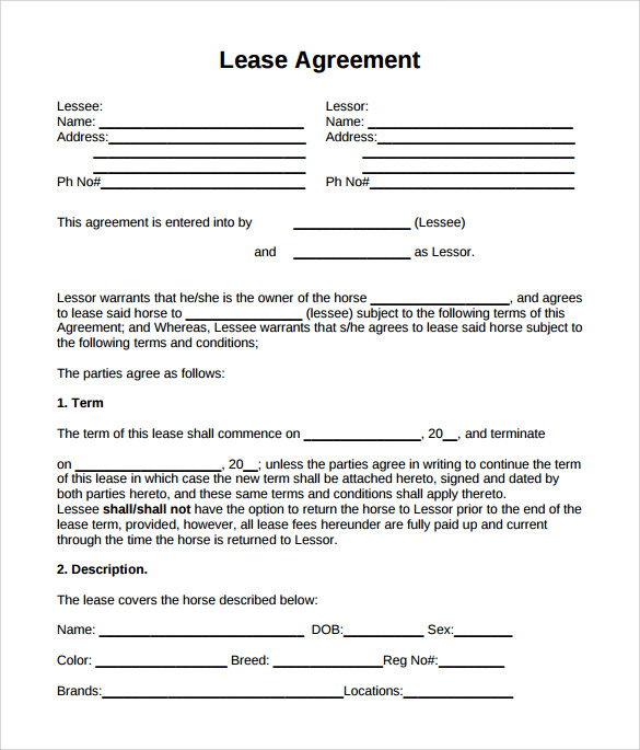 free-printable-horse-lease-agreement-printable-templates