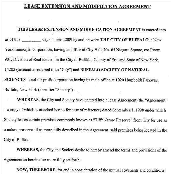 FREE 8 Lease Extension Agreements In PDF MS Word