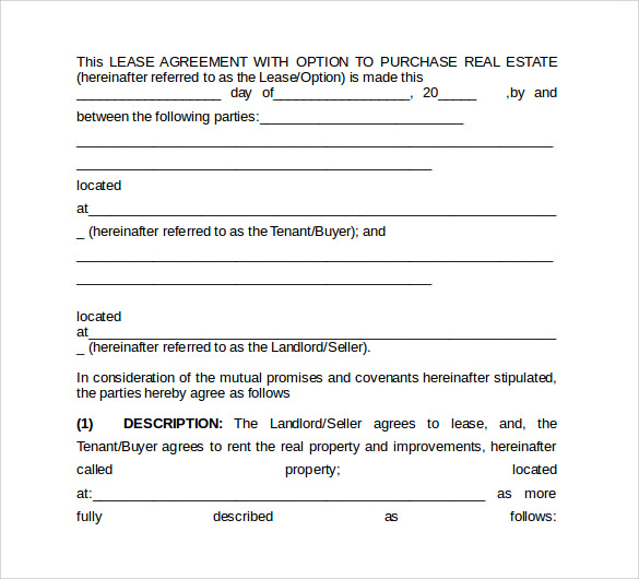 Office Lease Agreement Template Word 4273