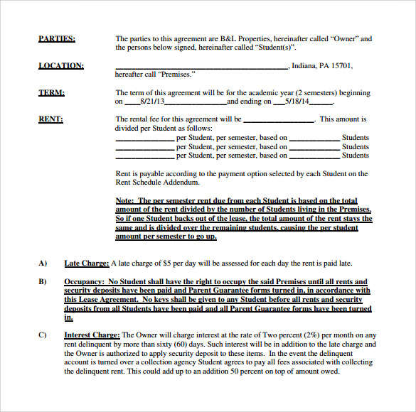 house lease agreement download in pdf