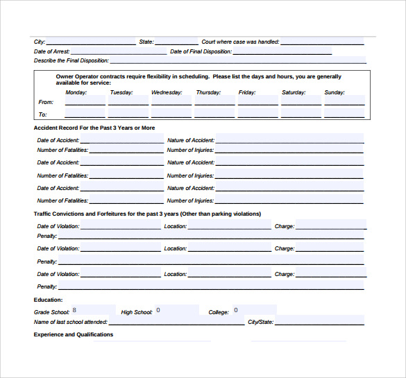 7 owner operator lease agreement templates samples