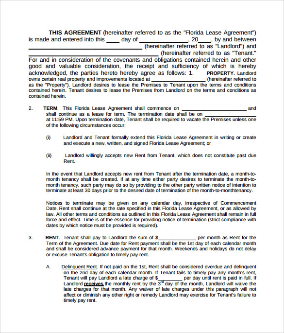 free download landlord lease agreement