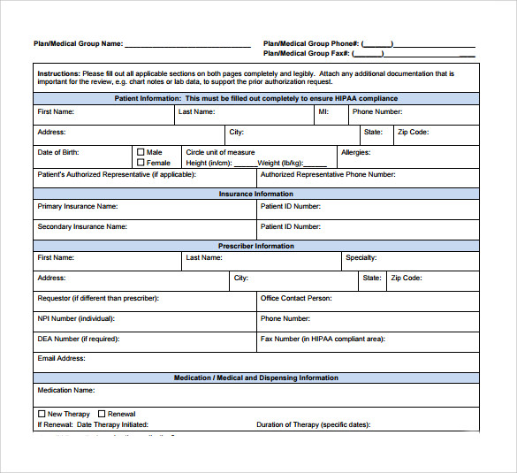 Medication Authorization Form Template from images.sampletemplates.com