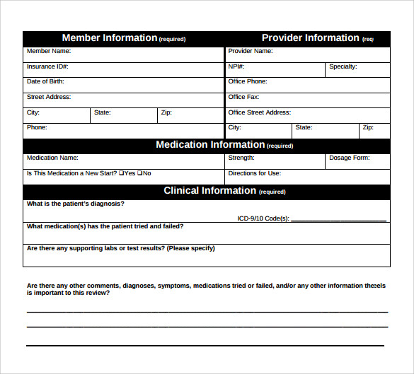 FREE 7+ Medicaid Prior Authorization Forms in PDF