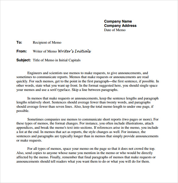 company letter template