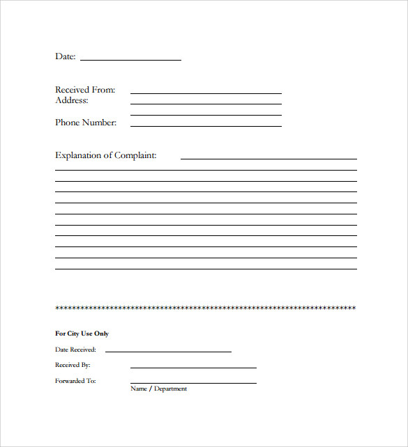 FREE 7 Sample Customer Plaint Form Examples In PDF