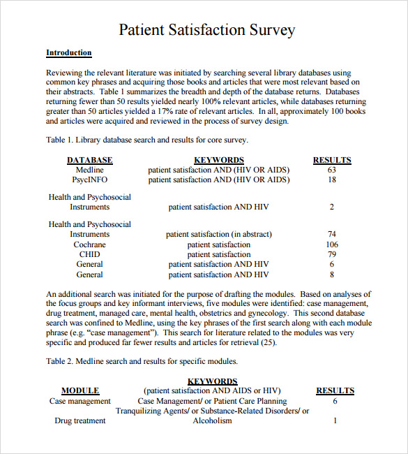 10+ Patient Satisfaction Survey Samples | Sample Templates