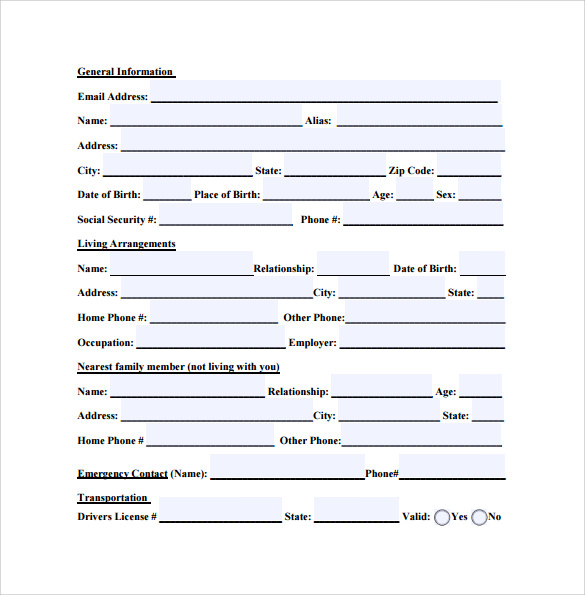 work release application form