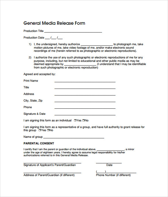 general media release form1