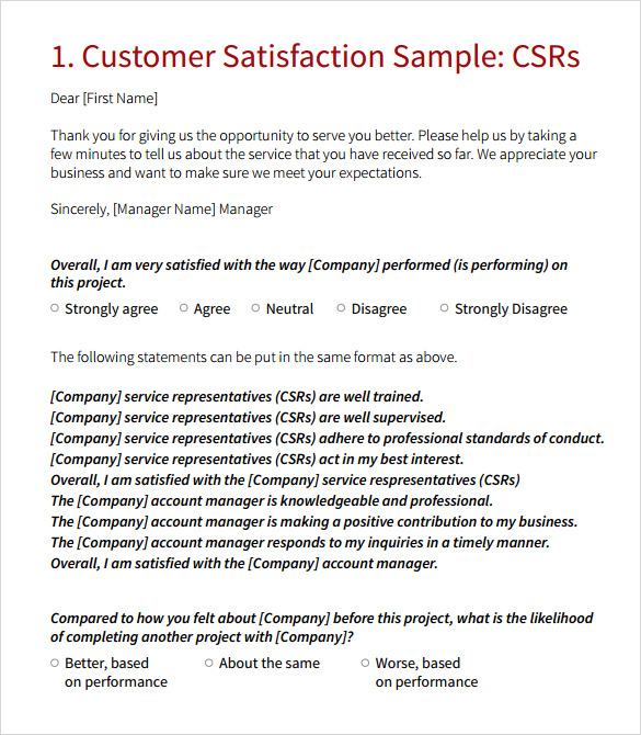 What is a free customer survey?