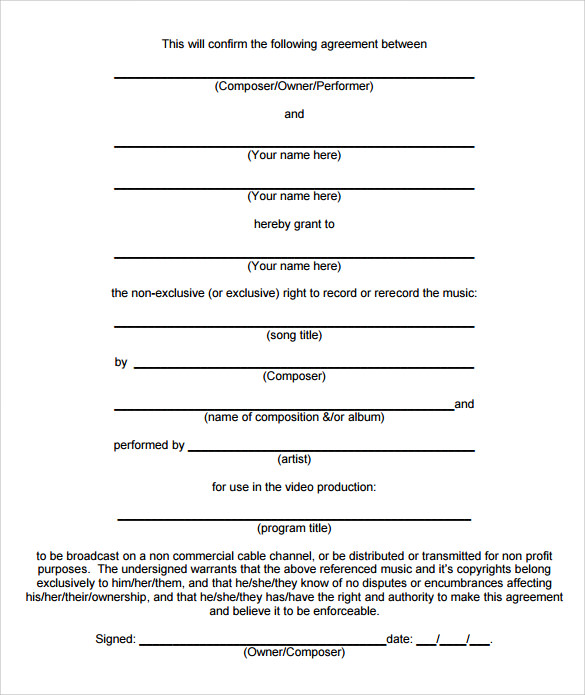 music release form in pdf format