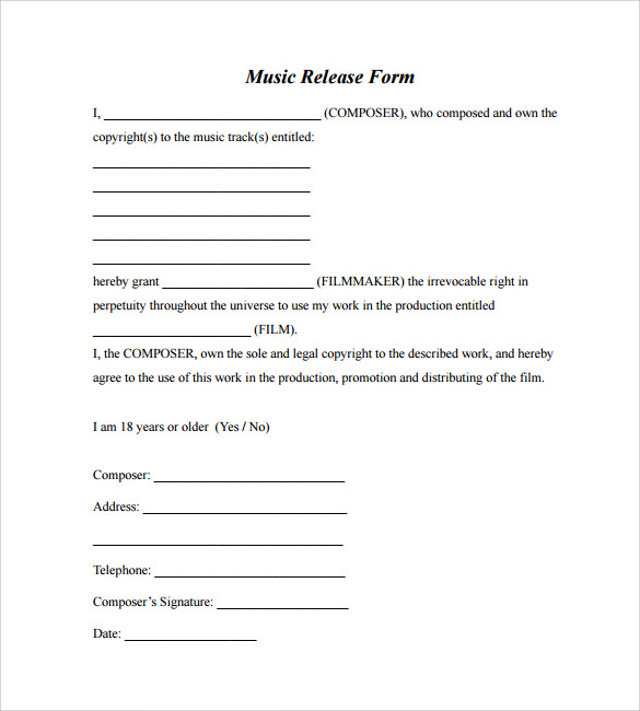 download music release form