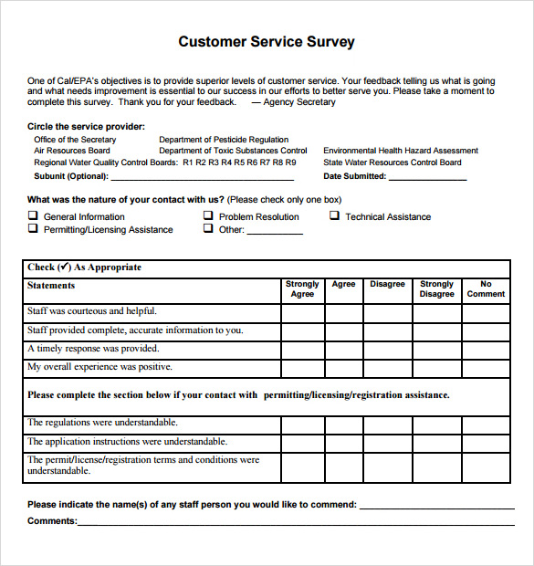 customer satisfaction thesis questionnaire