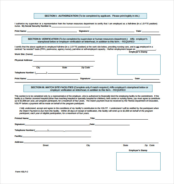 printable job free form application sample 7  Form Free Download Sample Application  Students Loan