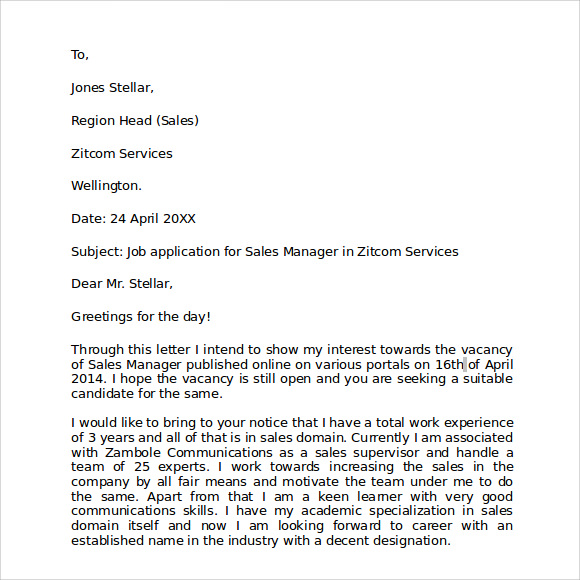 Business Letter Sample