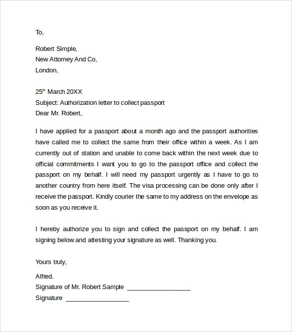 letter to apply passport