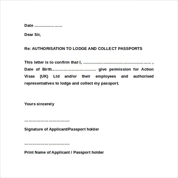 FREE 8+ Sample Passport  official approval Letter Templates in  