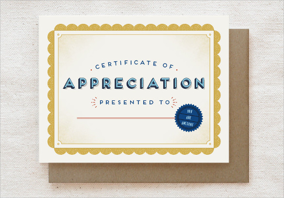 certificate of appreciation for sponsorship template