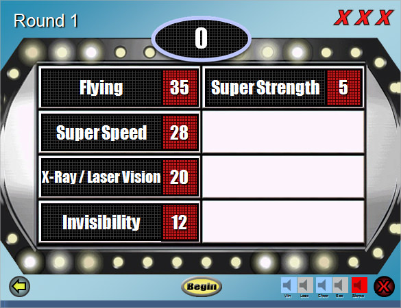 Family feud flash game templates