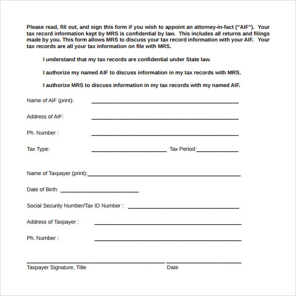 FREE 8 Sample Limited Power Of Attorney Forms In PDF MS Word