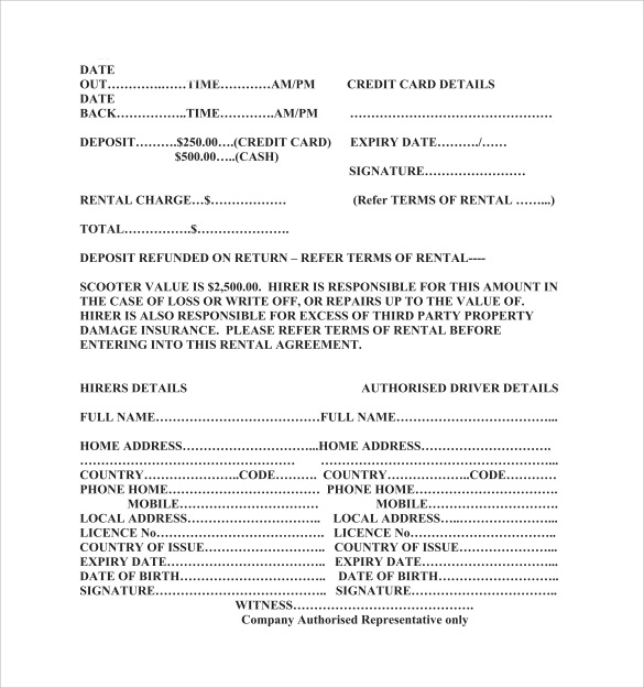 commercial property rental invoice template