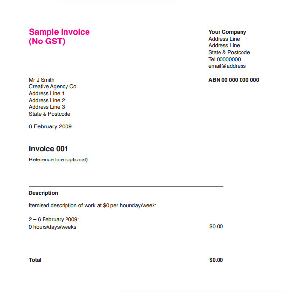 Invoice Template For Graphic Designer