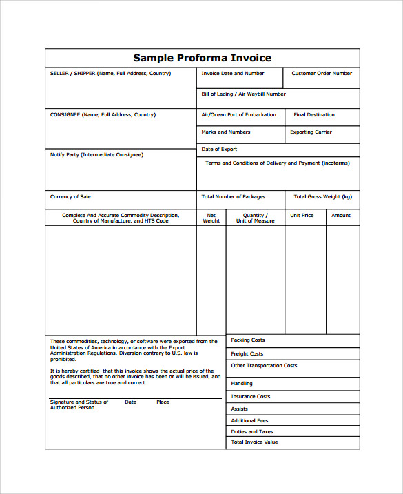 simple invoice template to print