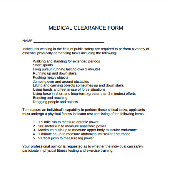 medical clearance form download in pdf