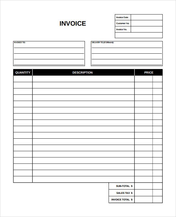 Indesign Invoice Template Example