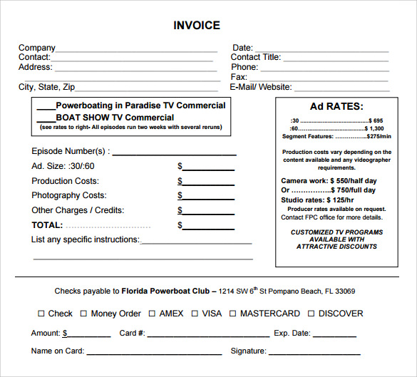simple indesign invoice template