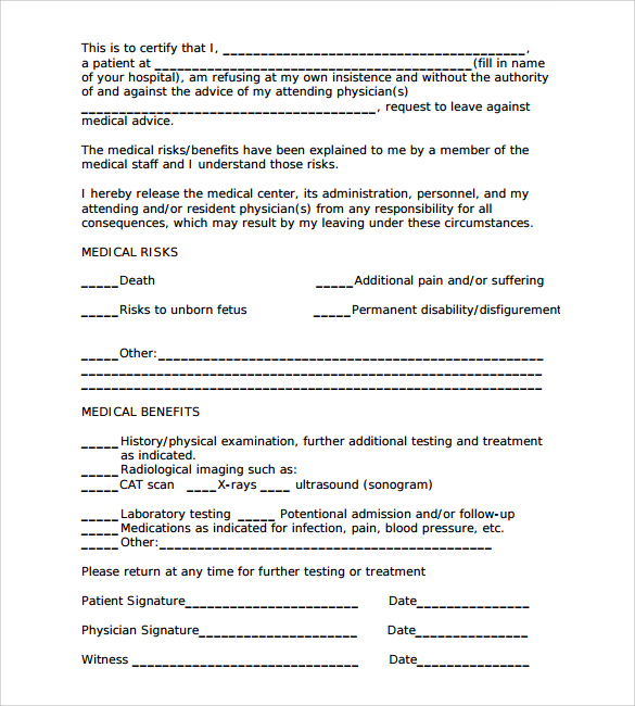 FREE 7 Sample Medical Advice Forms In PDF MS Word