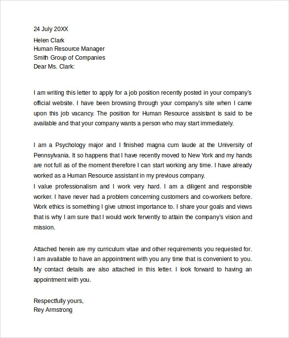 sample professional cover letter 8 documents download