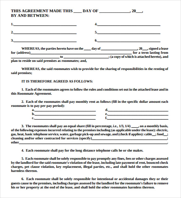 FREE 18+ Room Rental Agreement Templates in PDF | MS Word | Google Docs ...