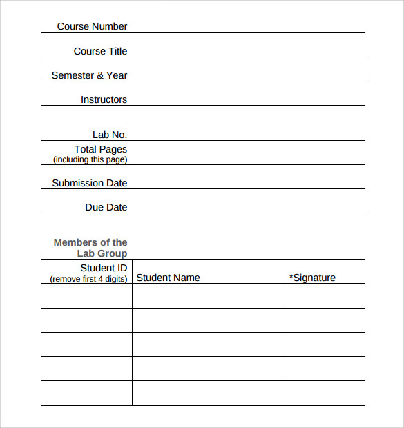 Free 7 Sample Report Cover Page Templates In Ms Word Pdf