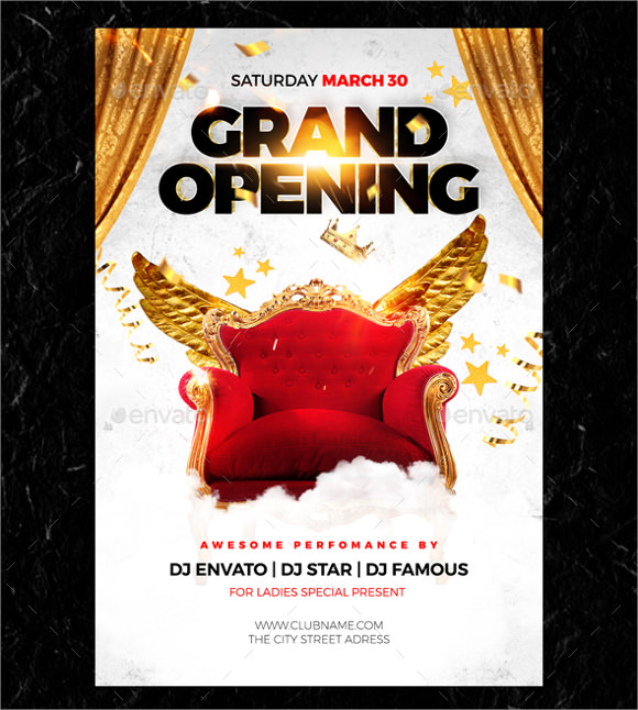 FREE 26 Grand Opening Flyer Templates In PSD Google Docs Apple Pages AI MS Word Publisher