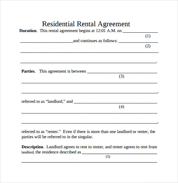 FREE 9+ Simple Rental Agreement Templates in PDF MS Word