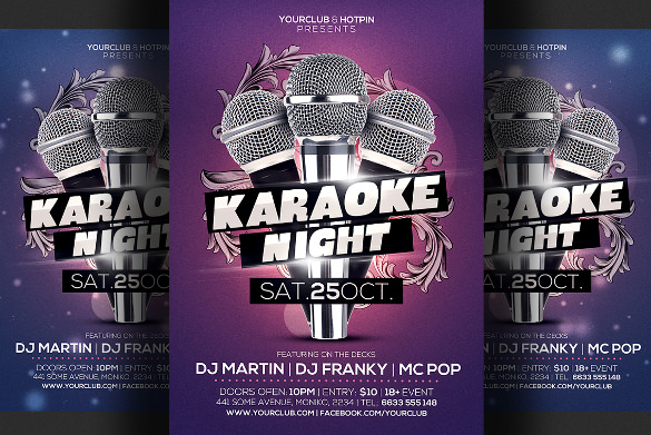 karaoke talent show flyer