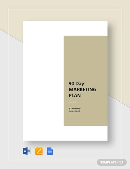 free 90 day marketing plan template