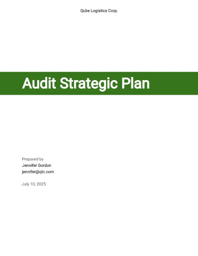 audit strategic plan template