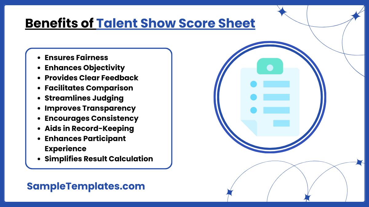 benefits of talent show score sheet 1